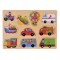 Puzzle Lemn Educativ, Vehicule, Multicolor, 22.5x30cm, 10 Piese