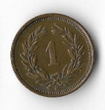 Moneda 1 rappen 1938 - Elvetia, Europa, Cupru (arama)