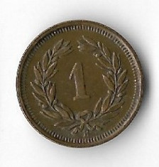 Moneda 1 rappen 1938 - Elvetia foto