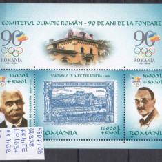 2004 90 de ani de la fondarea Com. Olimpic Roman Bl.338 LP1634 MNH Pret 2,3+1Lei