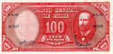 Chile, 10 Centesimos Overprint 100 Pesos, clasor A1