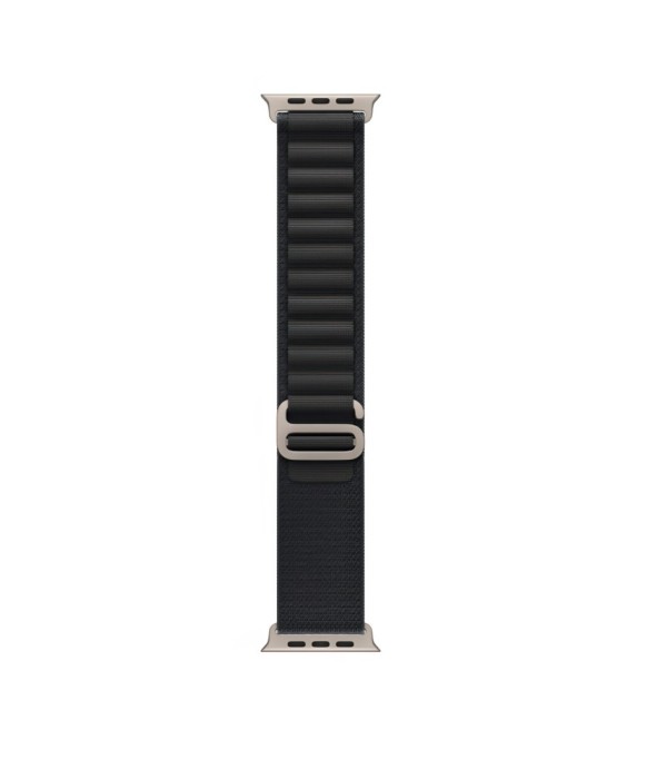 Curea smartwatch, THD, Alpine Loop, compatibila Apple Watch Ultra3 49 mm, Apple Watch 46 mm seria 11, Apple Watch SE3, catarama gri, negru dark
