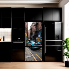 Folie imprimata color pentru decor Frigider, dimensiune 200 x 90cm, model: AVX-FR02 foto