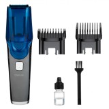Aparat de Ras Re&icirc;ncărcabil, Omnia, CHC-775, Ecran LED, 20 Niveluri Tăiere, Argintiu-Albastru, Oem