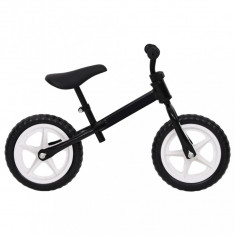 vidaXL Bicicleta pentru echilibru 10 inci, cu ro?i, negru foto