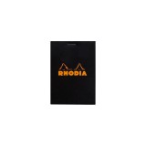 Blocnotes 8,5 x 12 cm, capsat, 80 file, N?12, Rhodia Basic, negru