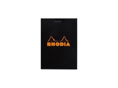 Blocnotes 8,5 x 12 cm, capsat, 80 file, N?12, Rhodia Basic, negru foto