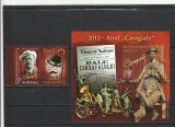 ROMANIA 2012 LP 1928 c LP 1929 ANUL CARAGIALE SERIE CU VINIETA+ COLITA MNH, Nestampilat