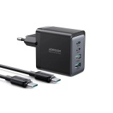 Incarcator rapid retea GaN Ultra Joyroom TCG02, 2x USB-C, 2x USB, 67W, 5A, Cablu USB-C la USB-C 100W 1.2m