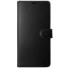 Husa tip carte cu stand Techsuit, aspect piele neagra, pentru Samsung Galaxy S25 Ultra