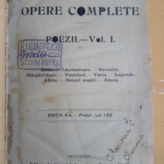 Alecsandri, OPERE COMPLETE. POEZII, vol I, Bucuresti, 1904