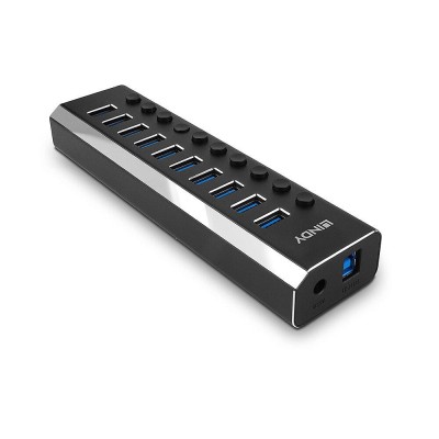 Hub Lindy 10 Port USB 3.0 buton On/Off foto