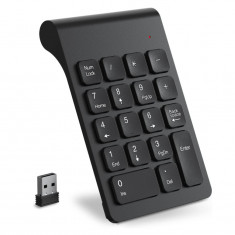 Tastatura numerica wireless Cimetech, cu receptor USB 2.4G, negru - RESIGILAT