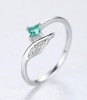 Inel Argint reglabil finut cu piatra verde ARG397E, Argintboutique