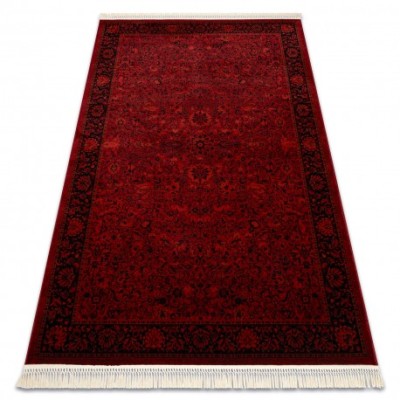 ORIENT 5125 covor visiniu / negru Cadru, clasic, ornament, cu franjuri, 200x290 cm foto