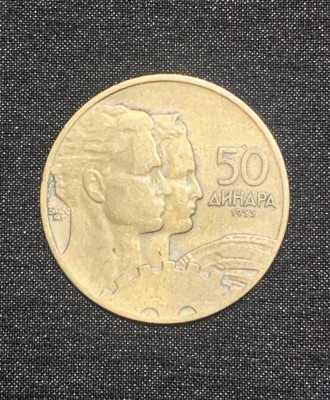 Monde 50 dinari 1955 Iugoslavia foto