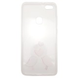 Husa silicon transparenta (model Love Birds) pentru Huawei P10 Lite