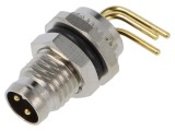 Conector M8 THT 3 pini 48V 4A IP67 unghi LUTRONIC 1864