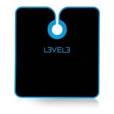 Cumpara ieftin Pelerina frizerie/coafor - L3VEL3 - guler neopren - neagra cu tiv albastru