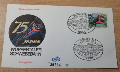 B14 - FDCS - Germania - 75 de tranvai aerian foto