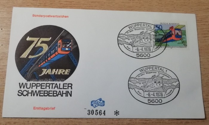 B14 - FDCS - Germania - 75 de tranvai aerian