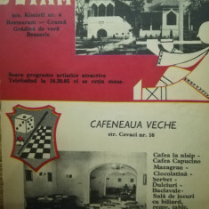 1972, Reclama Restaurant DOINA Kisselef 27x20 cm Cafeneaua Veche Covaci
