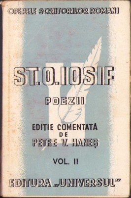 HST C808 Șt O Iosif Poezii 1943 volumul II Petre Haneș foto