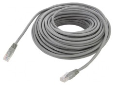 Cablul de rețea patch cord U/UTP Cat5e CCA, gri, 20m, RJ45