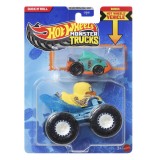 Hot Wheels Monster Truck Si Masinuta Metalica Duck N Roll