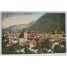 BRASOV / KRONSTADT , VEDERE GENERALA , SPRE TAMPA , CARTE POSTALA , 1912