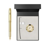 Stilou Sheaffer 100 Glossy Gold cu ceas birou