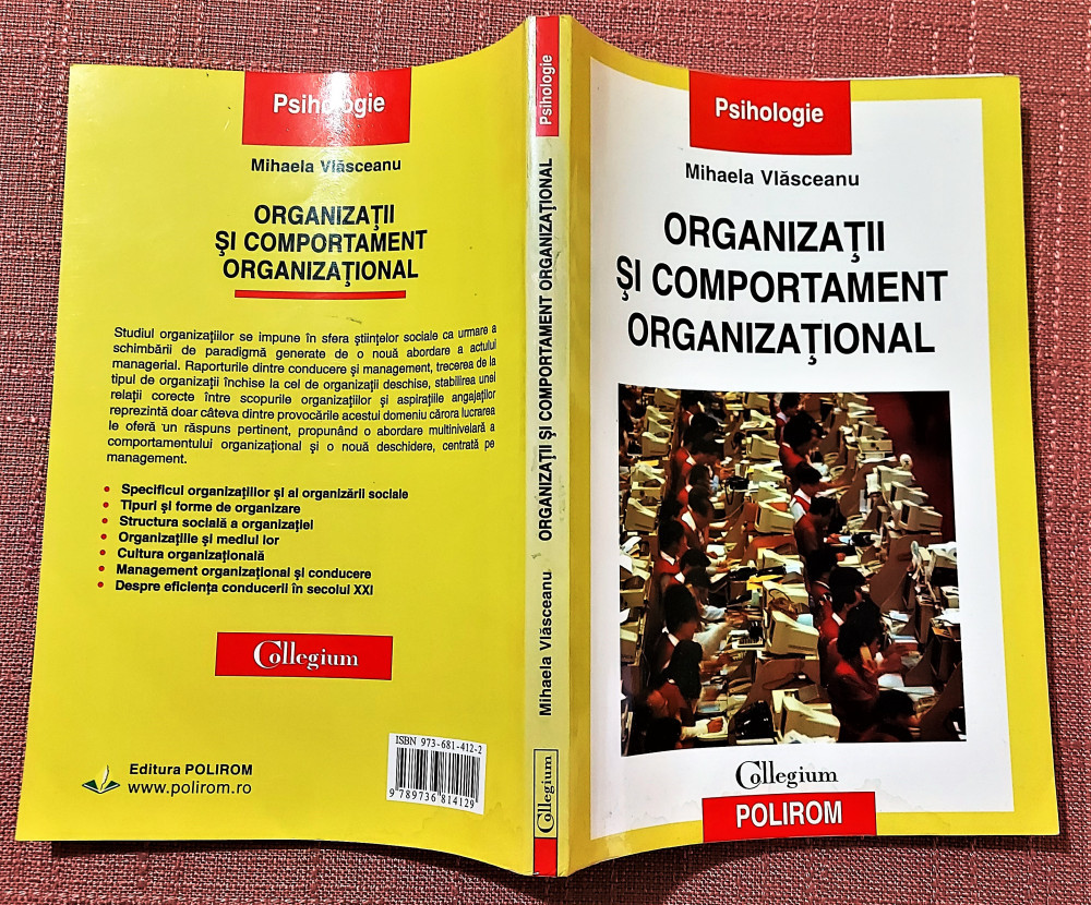 Organizatii si comportament organizational. Ed Polirom, 2003 - Mihaela  Vlasceanu | Okazii.ro