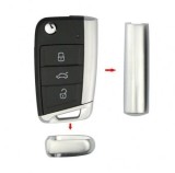 Set 2 bucati - Accesorii cheie Topautochei&amp;#174; compatibil cu Passat B8 Golf 7 Octavia Superb Crom