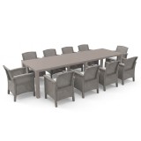 Set de mobilier de grădină Grant 10+1 cappuccino