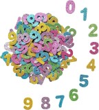 Stickere autoadezive cifre colorate glitter,hartie gumata,50 bucati set