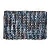 Covor Baie Microfibre, Model Dots, Gri Albastru, 80x50cm, Oem
