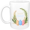 Cana Ceramica Personalizata Paste Fericit! 330ml, Alba, Model Paste, Sublimare - Cadou Familie