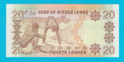 Sierra Leone 20 Leones 1984 &amp;#039;Cautatori de aur&amp;#039; UNC serie: FF73111225 foto