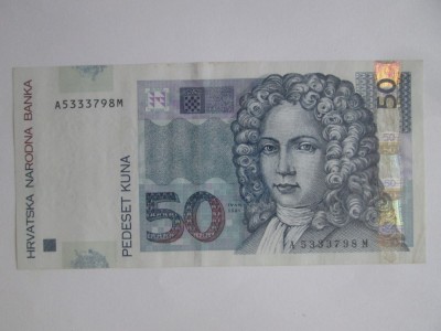 Croația 50 Kuna 2002 in stare foarte buna foto