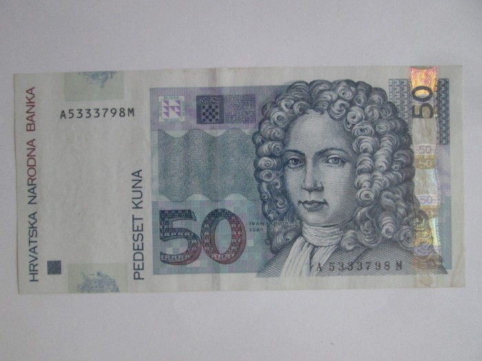 Croația 50 Kuna 2002 in stare foarte buna