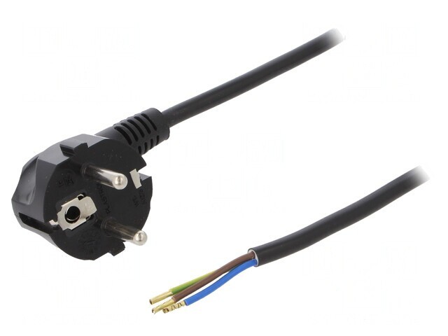 Cablu Electric 3x1mm2 PVC 4m Negru 16A 250V