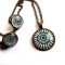 Set bijuterie sticla cu mandala, bijuterie sticla si bronz 33451