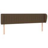 Cumpara ieftin Tablie de pat cu aripioare maro inchis 203x23x78/88 cm textil
