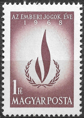 Ungaria - 1968 - Anul Internațional al Drepturilor Omului - serie neuzată (T91) foto
