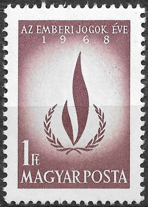 Ungaria - 1968 - Anul Internațional al Drepturilor Omului - serie neuzată (T91)