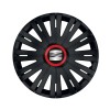 Set 4 capace roti Negre Cu Inel Rosu Active R16 pentru gama auto Seat, Autohelix MSA
