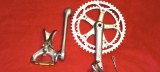 ANGRENAJ PEDALIER 2 FOI + PEDALE + TRAPE SHIMANO 600 AX