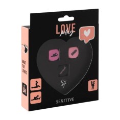 Joc erotic pentru cupluri SEXITIVE Love Play, include 3 zaruri cu poziții sexuale, locații și ritm (instrucțiuni &icirc;n limba spaniolă)