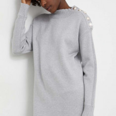 Answear Lab pulover femei, culoarea gri, cu turtleneck