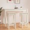 Gossi scaune de bar, 2 buc., alb, 40x40x78 cm, lemn masiv de pin